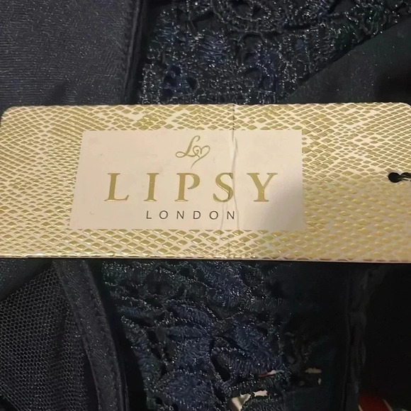 Lipsy navy sequin bodycon dress 12.flute hen lace evening - Picture 14 of 16